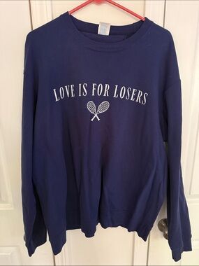 Navy "Love Is For Losers" Graphic Sweatshirt